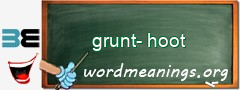 WordMeaning blackboard for grunt-hoot